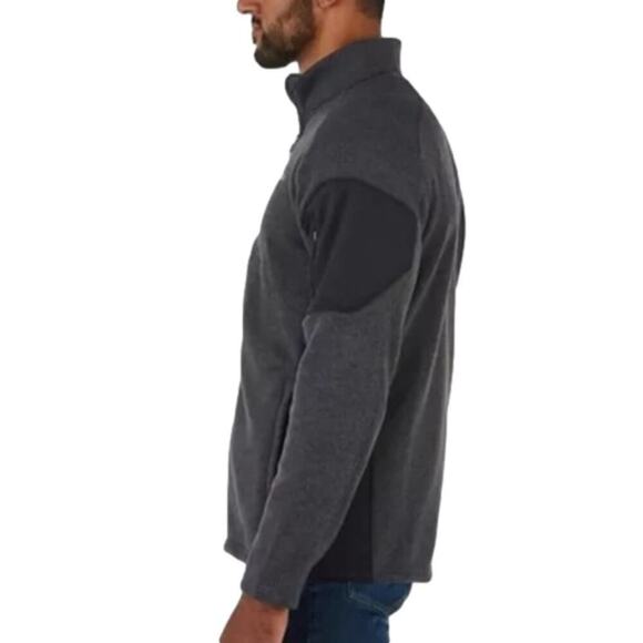 Spyder Men's Empire Jacket Black Gray Full Zip Stretch Fleece Large NWT - Picture 9 of 12